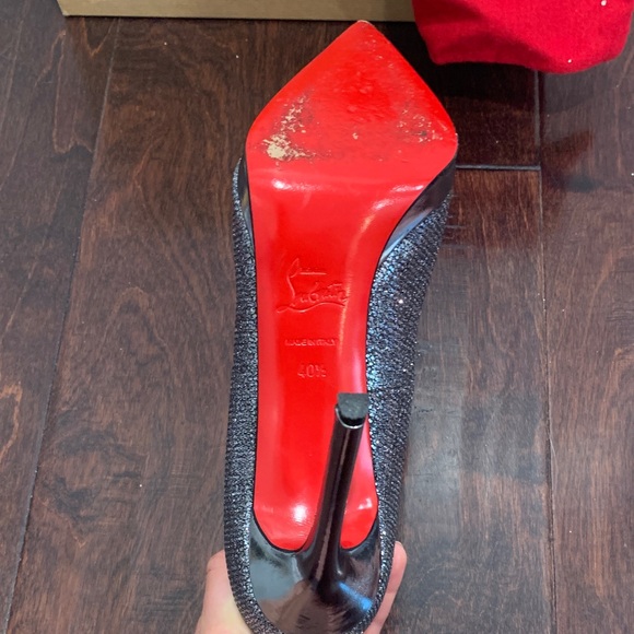 Christian Louboutin Glittering Gray Heels - Picture 5 of 13